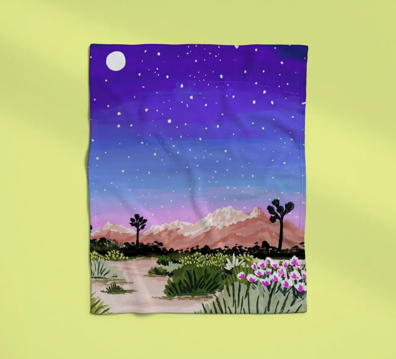 Joshua Tree manta de franela de Sarah Gesek