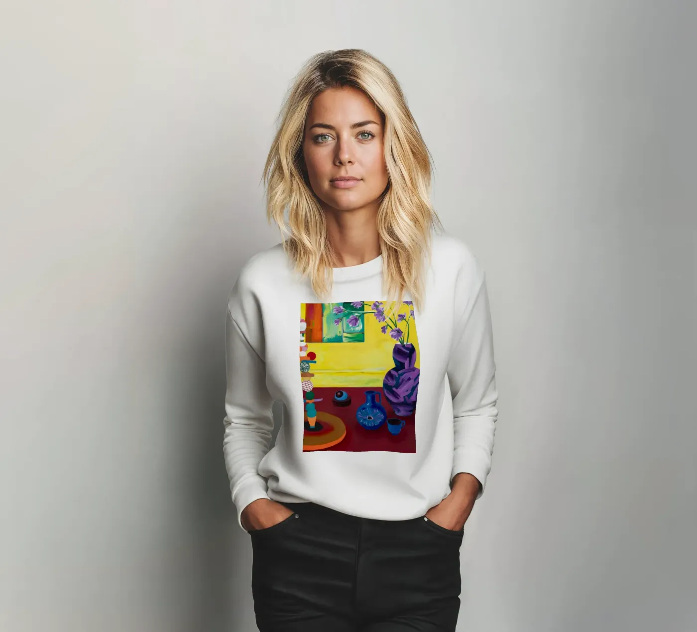 Festive Tabletop Array sweatshirt by Opal Strokes