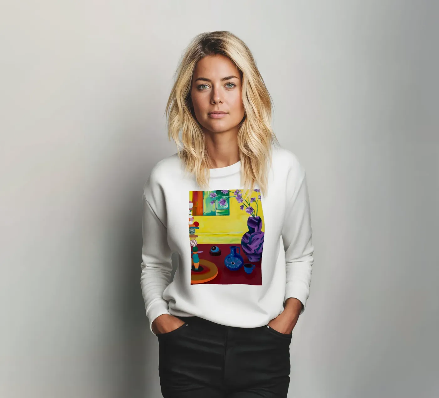 Festive Tabletop Array sweatshirt by Opal Strokes