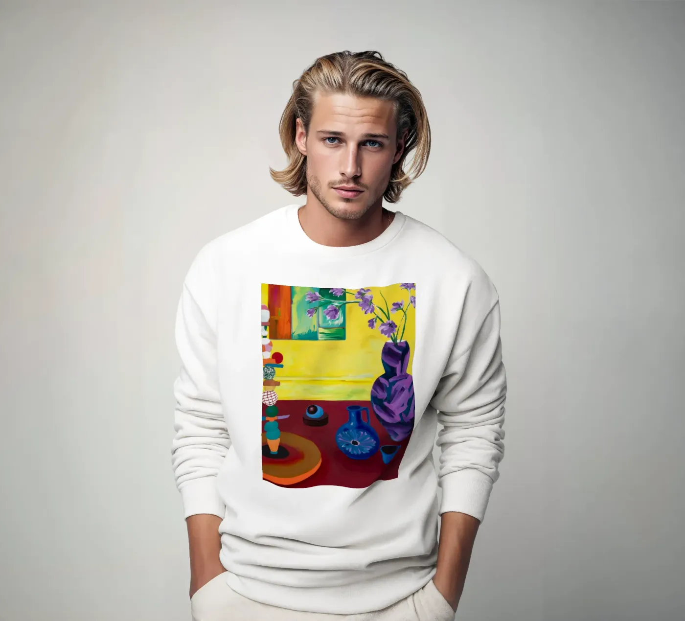 Festive Tabletop Array sweatshirt by Opal Strokes