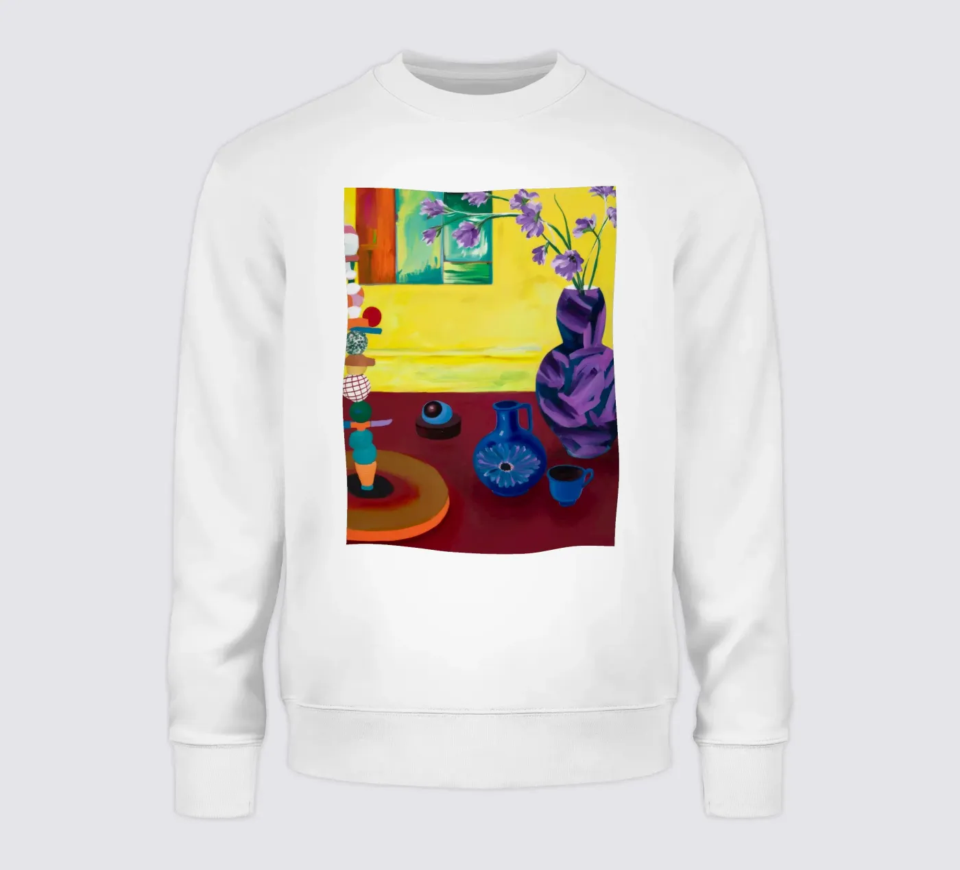 Festive Tabletop Array sweatshirt by Opal Strokes