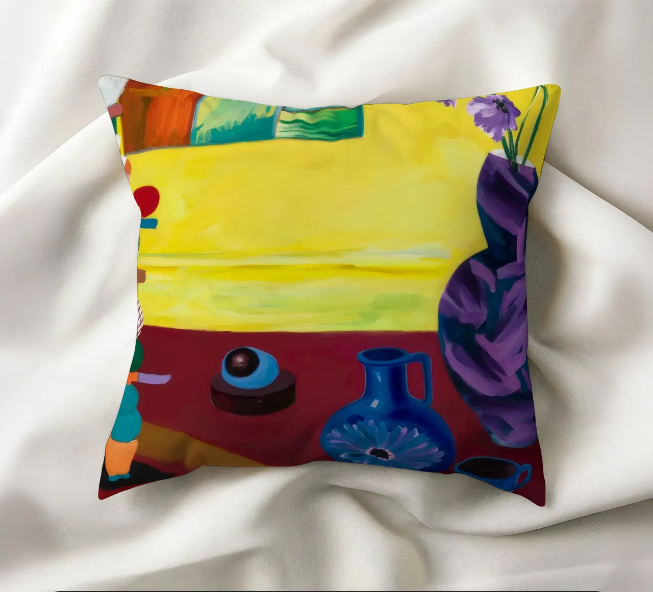 Festive Tabletop Array decorative cushion by Opal Strokes