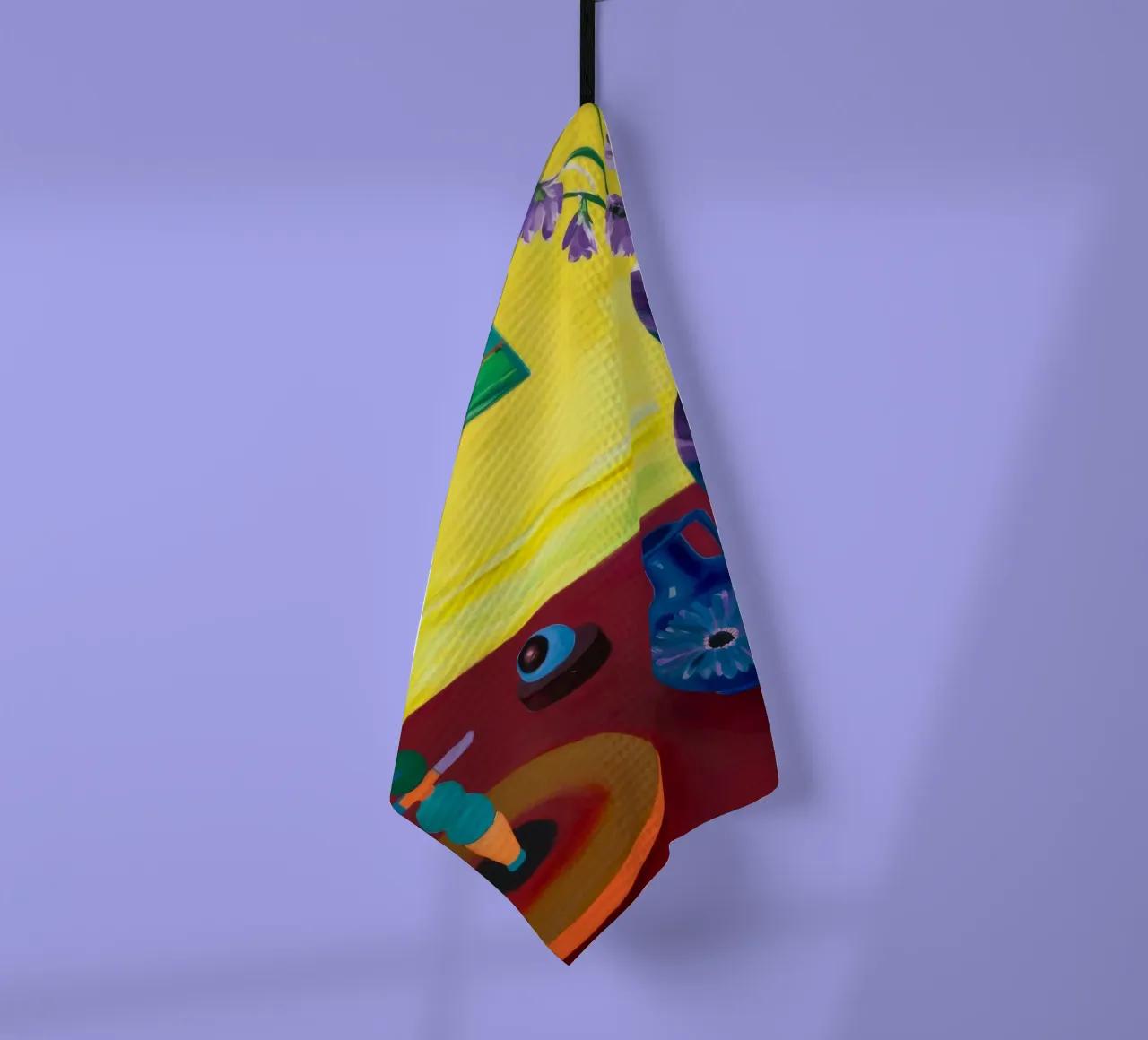 Festive Tabletop Array tea towel by Opal Strokes