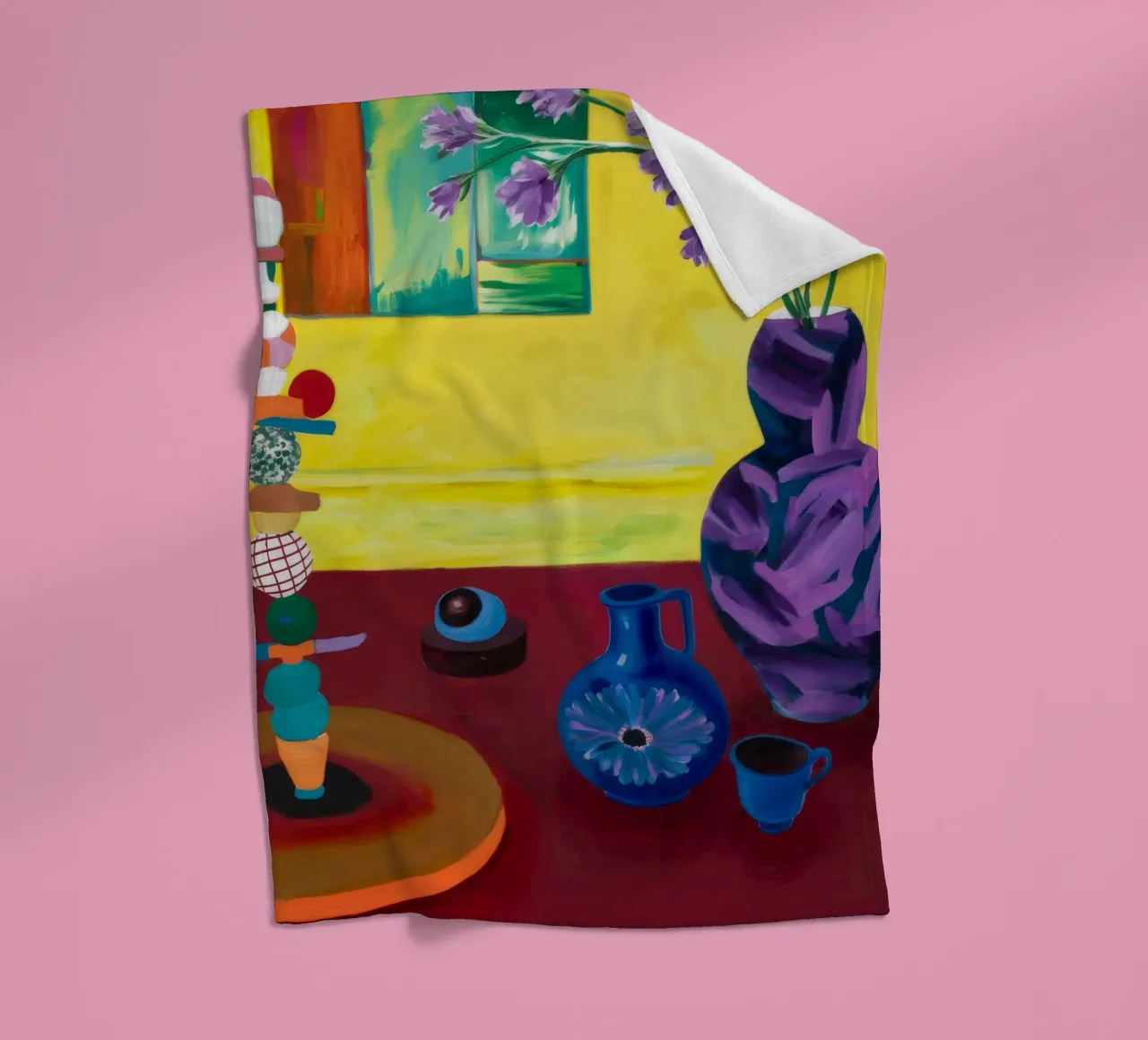 Festive Tabletop Array fleece blanket by Opal Strokes