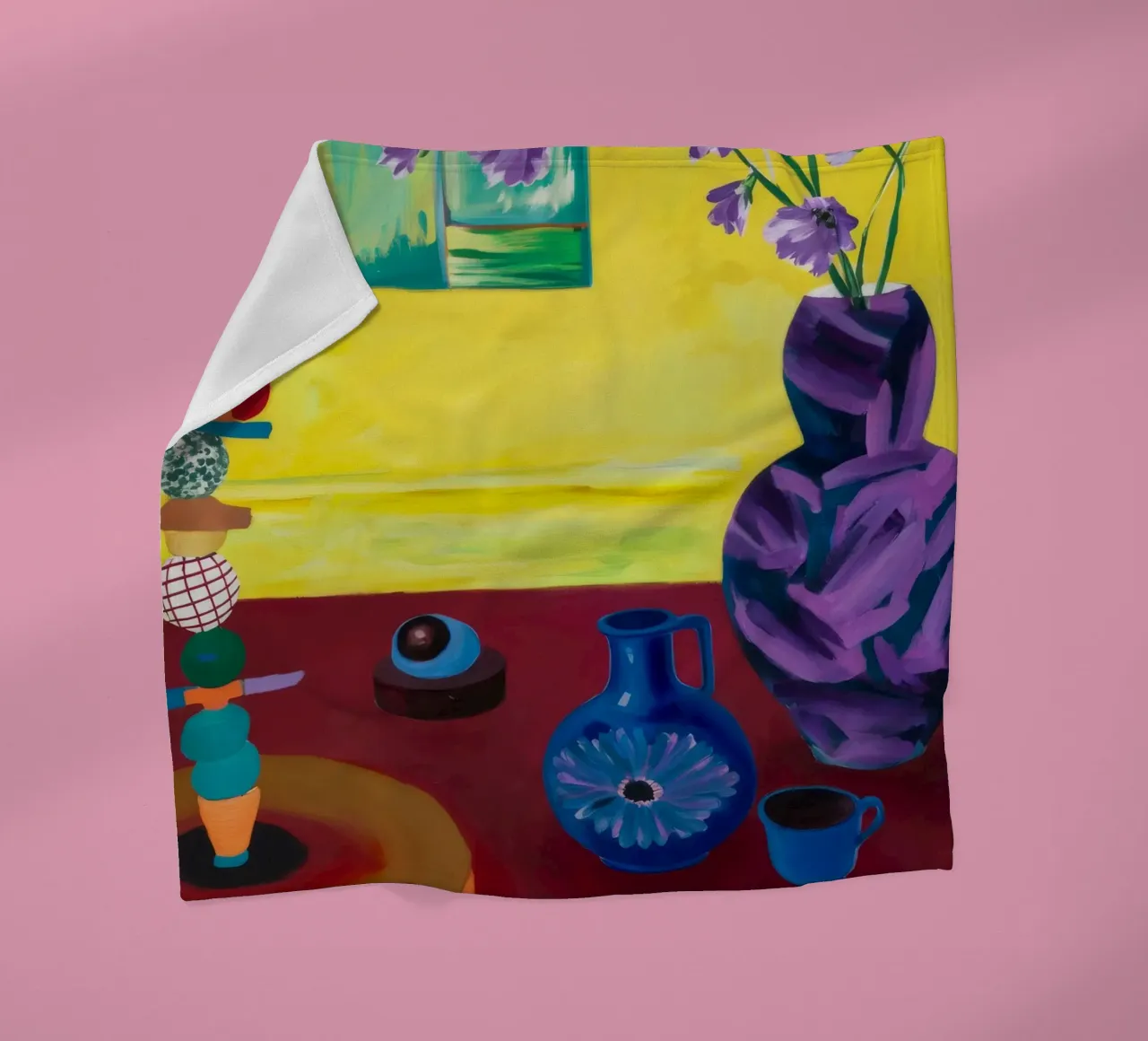 Festive Tabletop Array fleece blanket by Opal Strokes