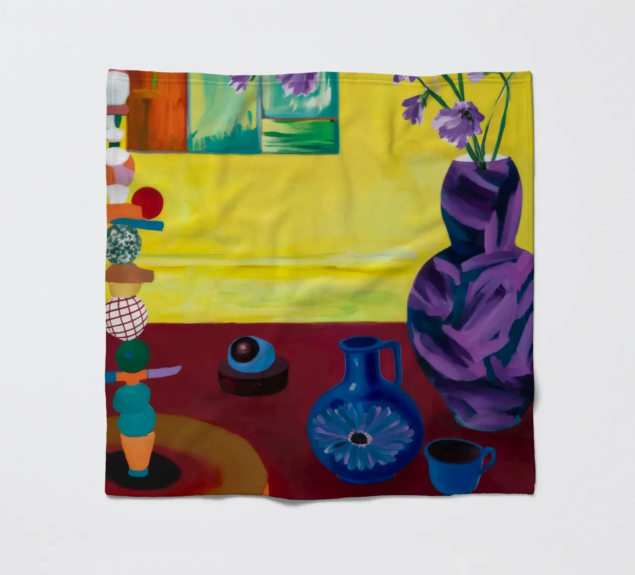Festive Tabletop Array fleece blanket by Opal Strokes