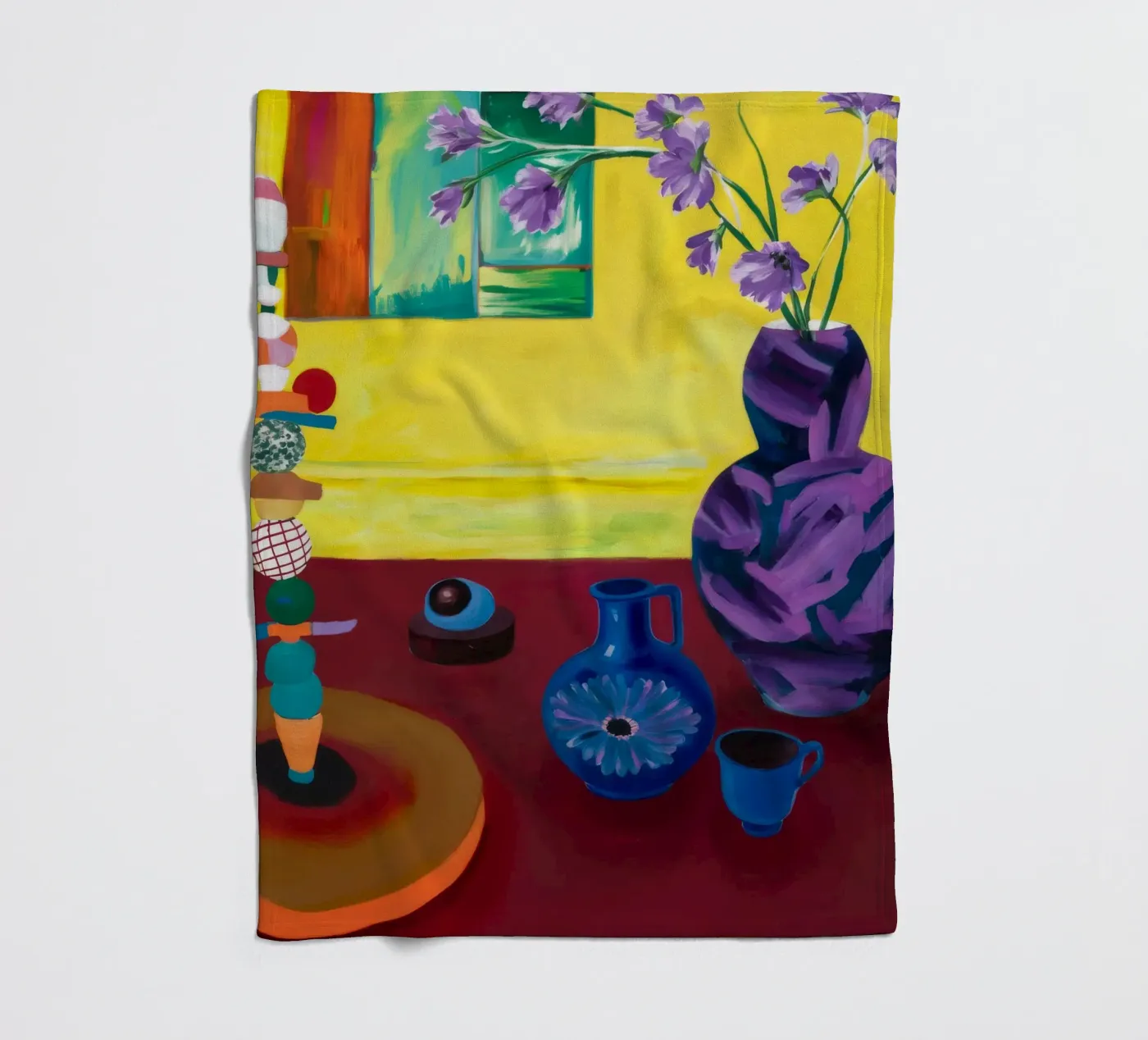 Arredo da tavola per le feste coperta in pile da Opal Strokes