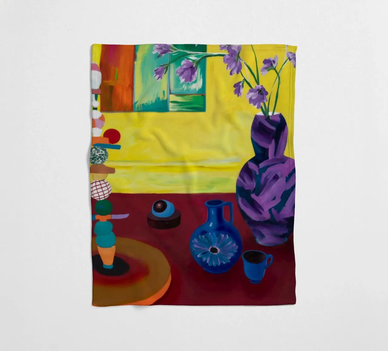 Festive Tabletop Array fleece blanket by Opal Strokes