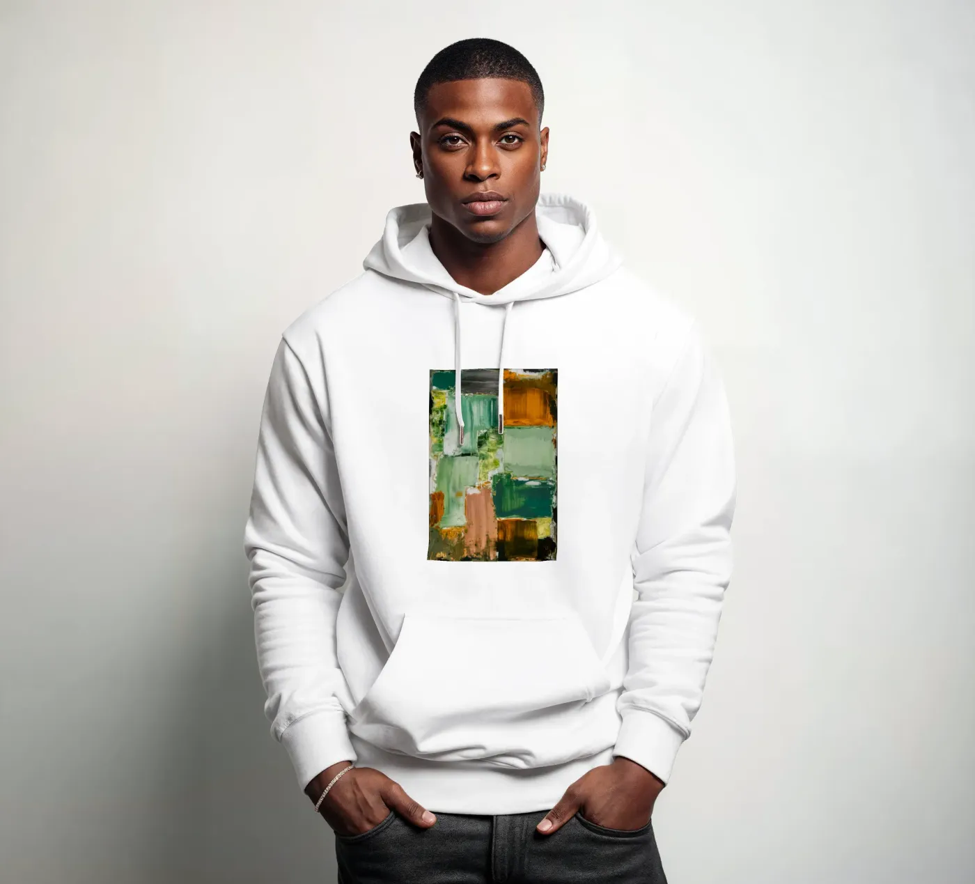 Verdant Patchwork Rust hoodie van Dream Spectrum