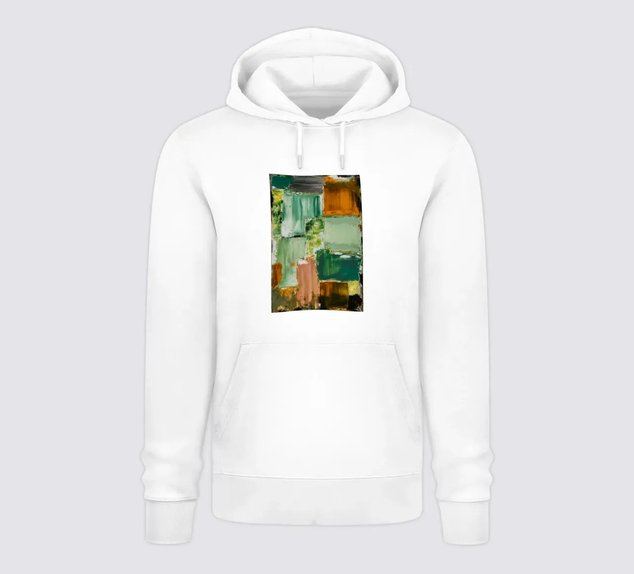 Calma patchwork verdeggiante felpa con cappuccio da Dream Spectrum