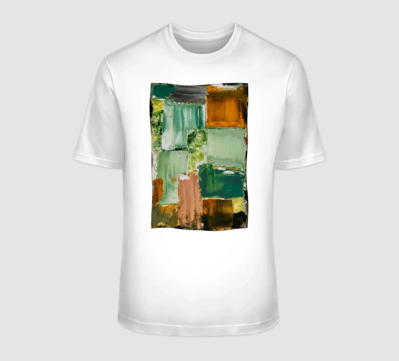 Verdant Patchwork Rust t-shirt van Dream Spectrum