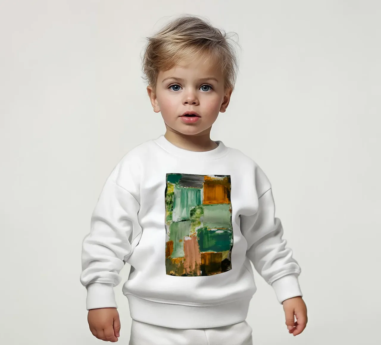 Calma patchwork verdeggiante felpa neonato da Dream Spectrum