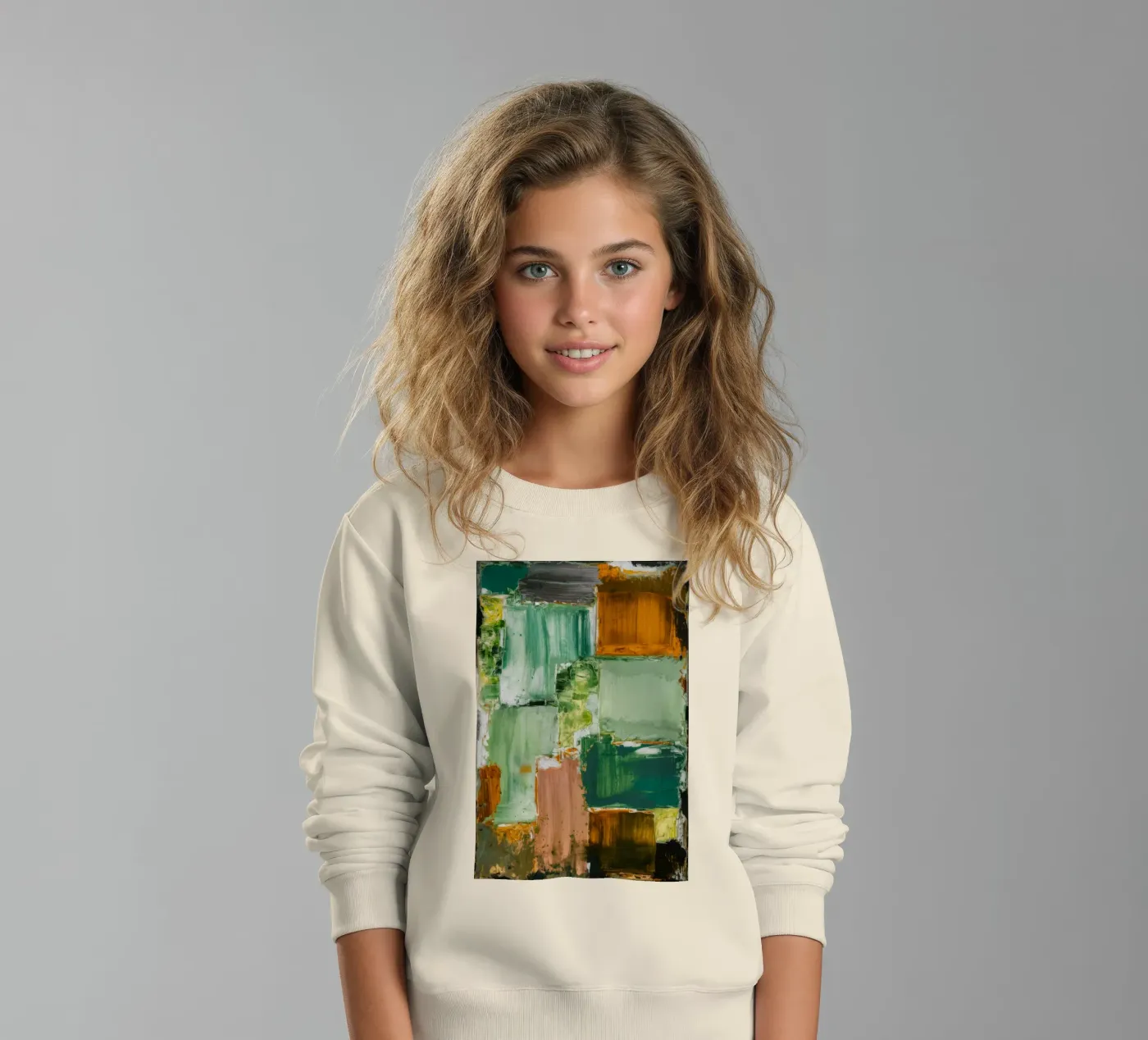 Verdant Patchwork Rust kinder sweatshirt van Dream Spectrum