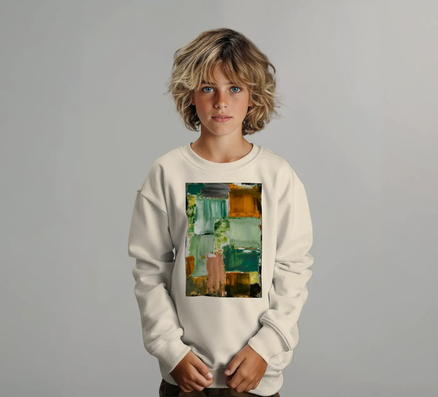 Verdant Patchwork Rust kinder sweatshirt van Dream Spectrum