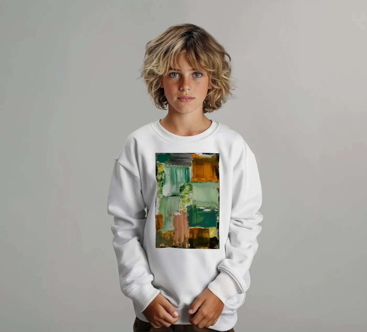 Verdant Patchwork Rust kinder sweatshirt van Dream Spectrum
