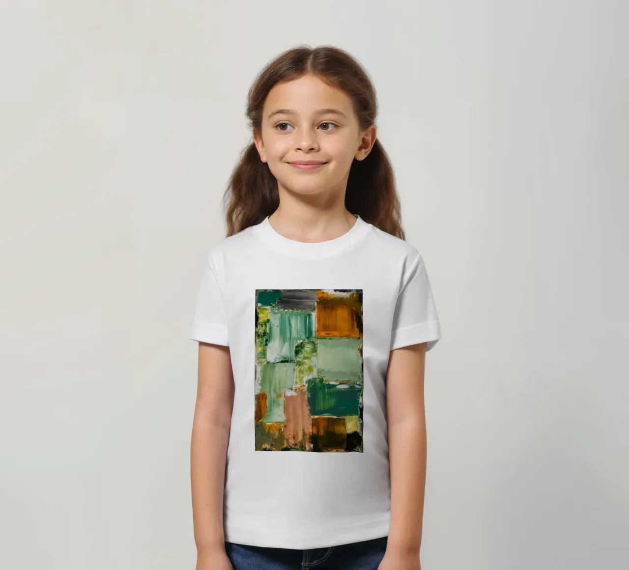 Verdant Patchwork Rust kinder t-shirt van Dream Spectrum