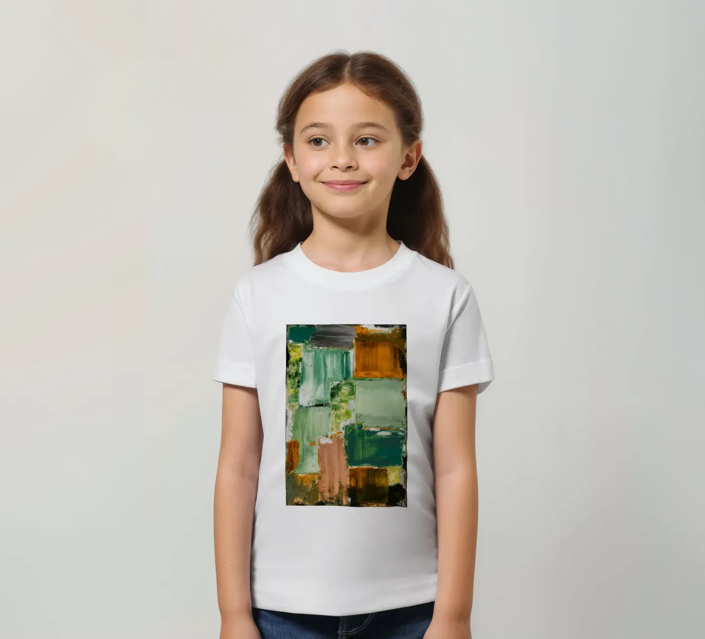 Calma patchwork verdeggiante t-shirt bambini da Dream Spectrum