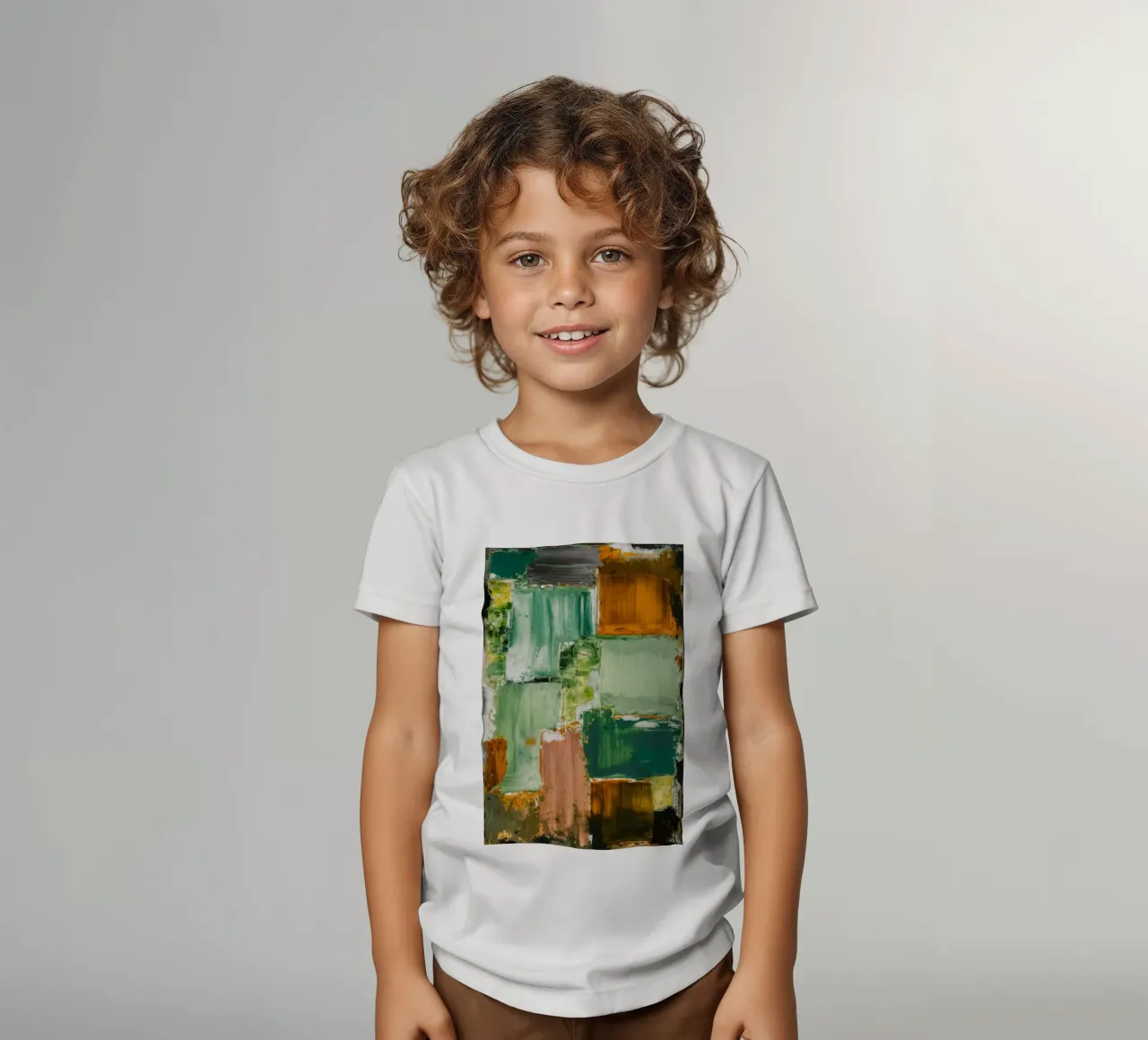 Verdant Patchwork Rust kinder t-shirt van Dream Spectrum
