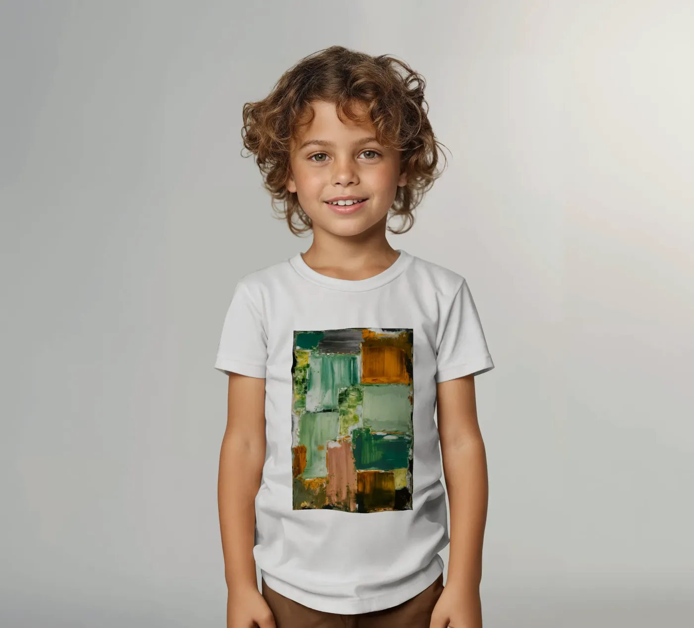 Calma patchwork verdeggiante t-shirt bambini da Dream Spectrum