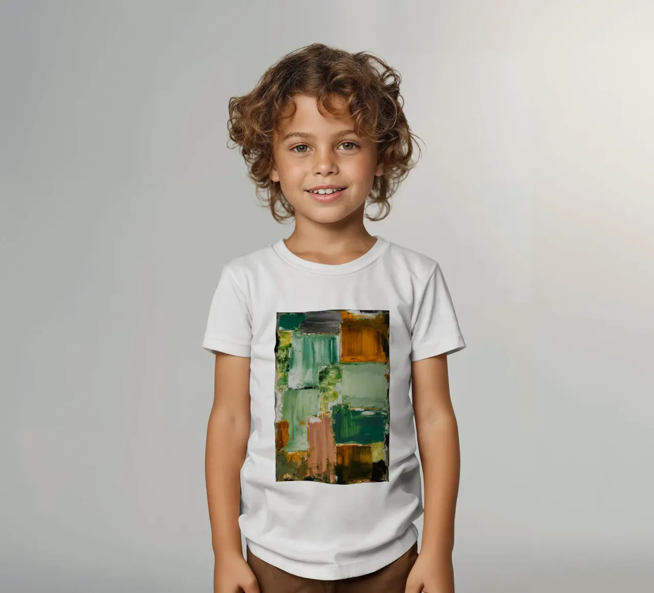 Verdant Patchwork Rust kinder t-shirt van Dream Spectrum
