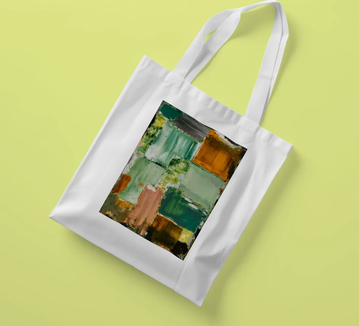 Verdant Patchwork Rust jute draagtas van Dream Spectrum