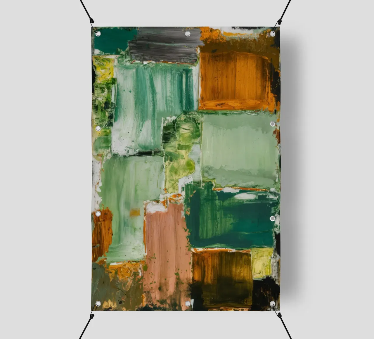Verdant Patchwork Rust pvc-zeil van Dream Spectrum