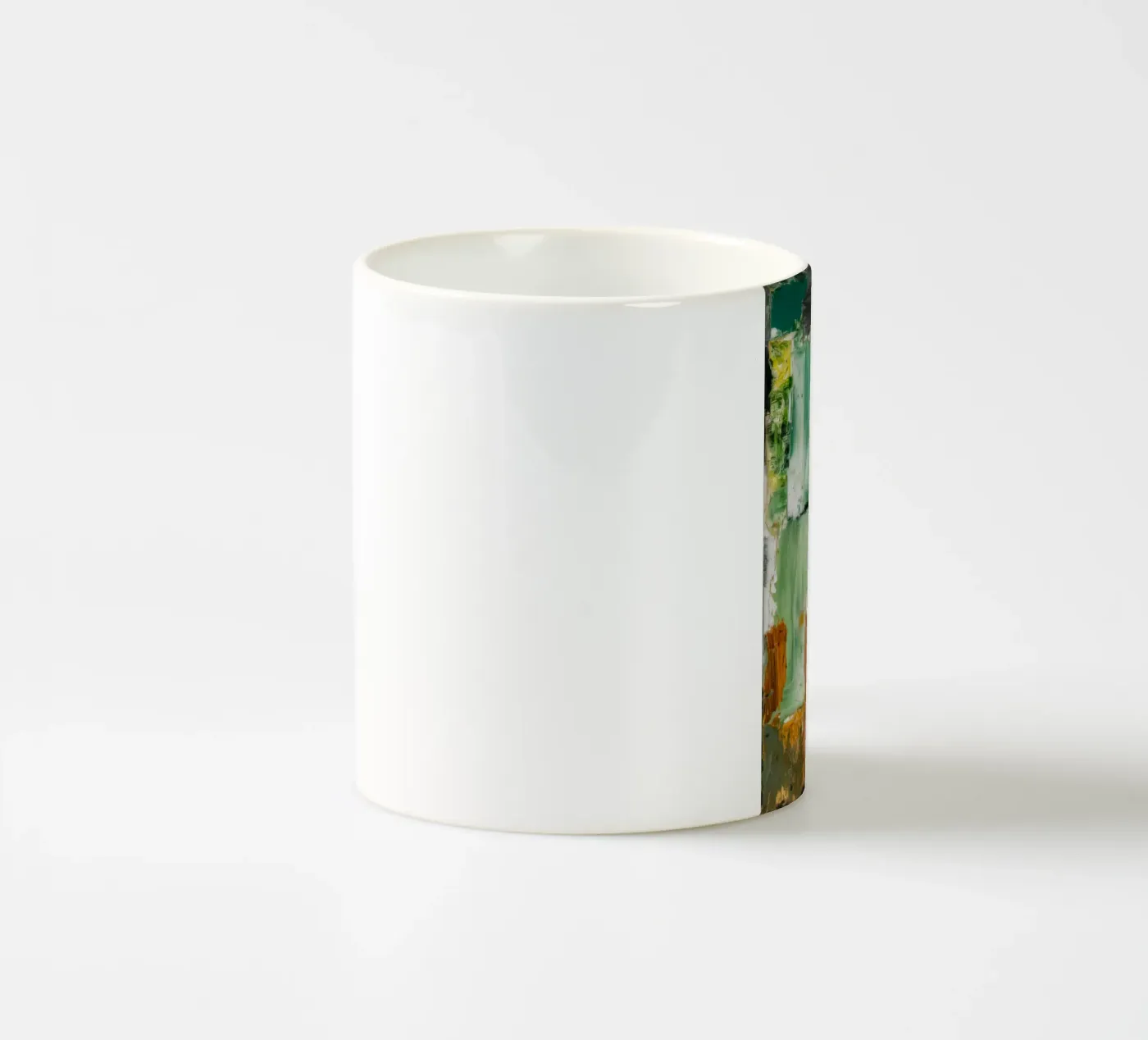 Verdant Patchwork Calm ceramic mug by Dream Spectrum