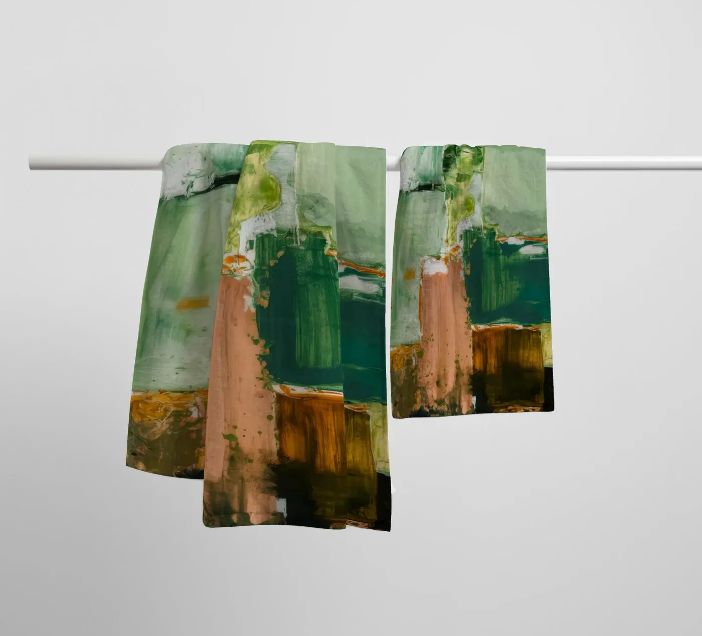 Verdant Patchwork Rust badhanddoek van Dream Spectrum