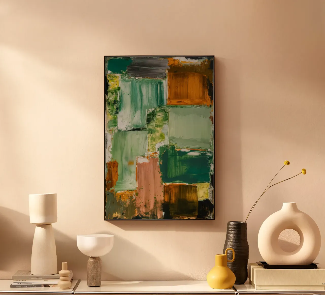 Calma patchwork verdeggiante plexiglass da Dream Spectrum