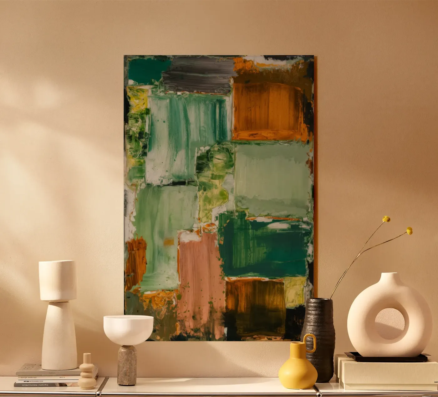 Patchwork verdoyant Calme plexiglas de Dream Spectrum