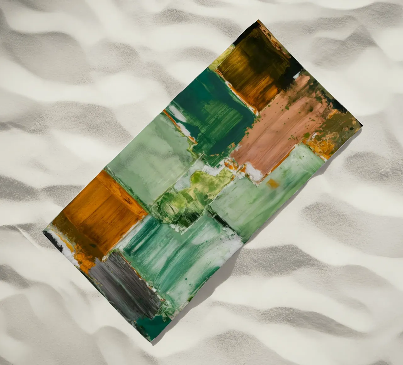 Verdant Patchwork Rust strandhanddoek van Dream Spectrum