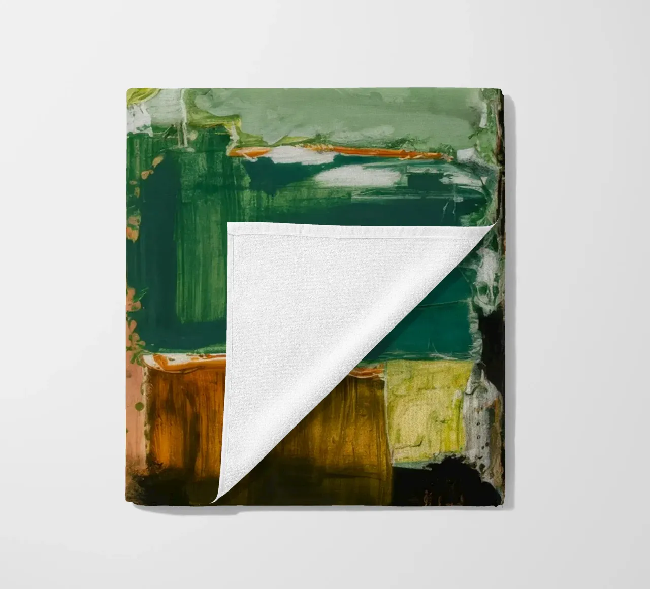 Calma patchwork verdeggiante telo mare da Dream Spectrum