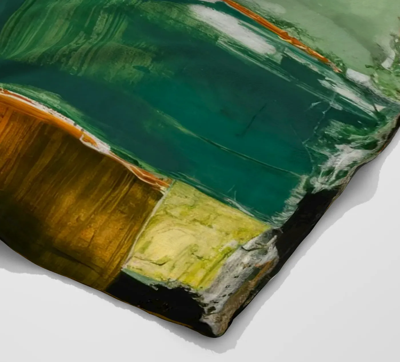 Calma patchwork verdeggiante coperta in pile da Dream Spectrum