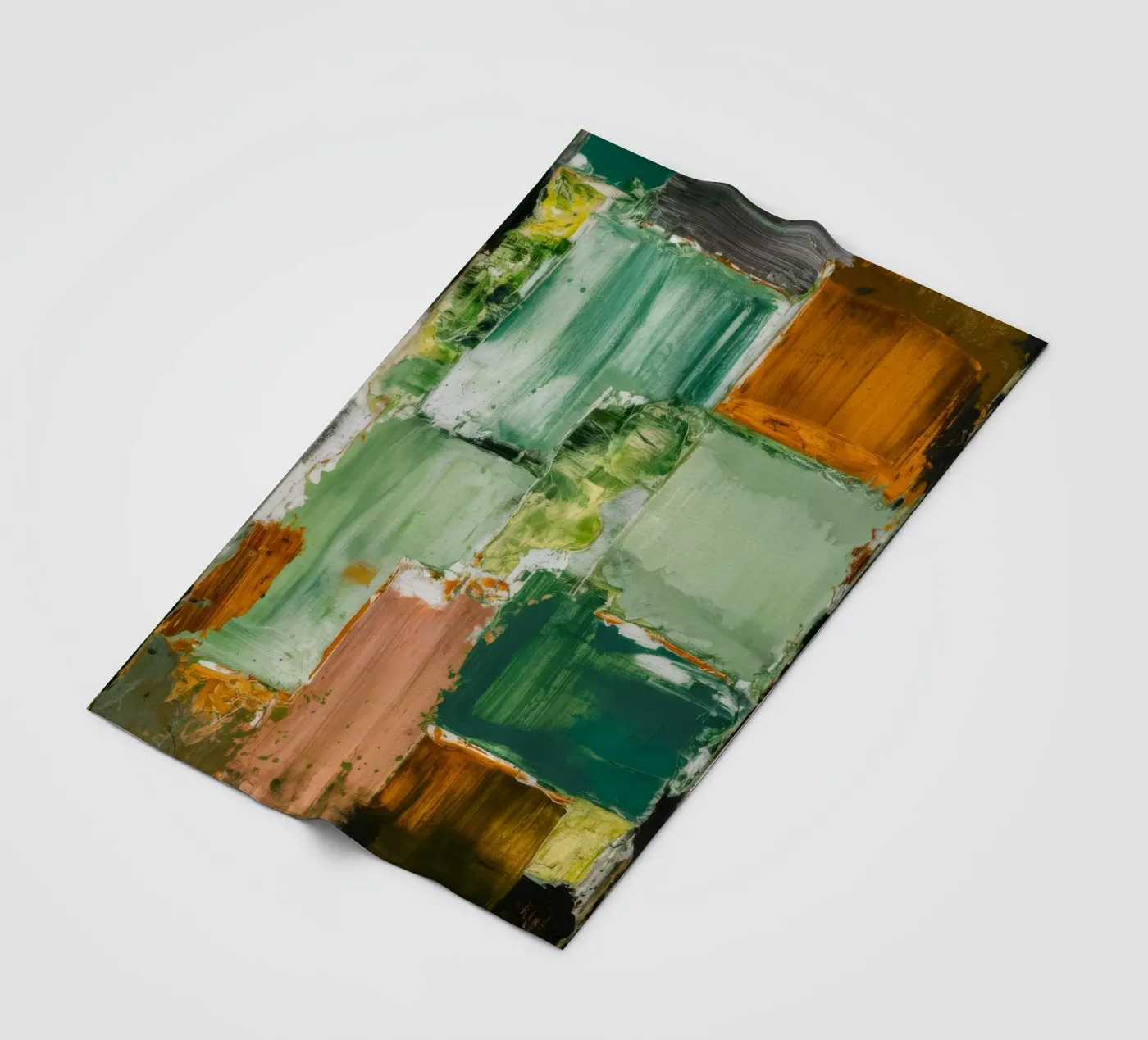 Calma patchwork verdeggiante coperta in pile da Dream Spectrum