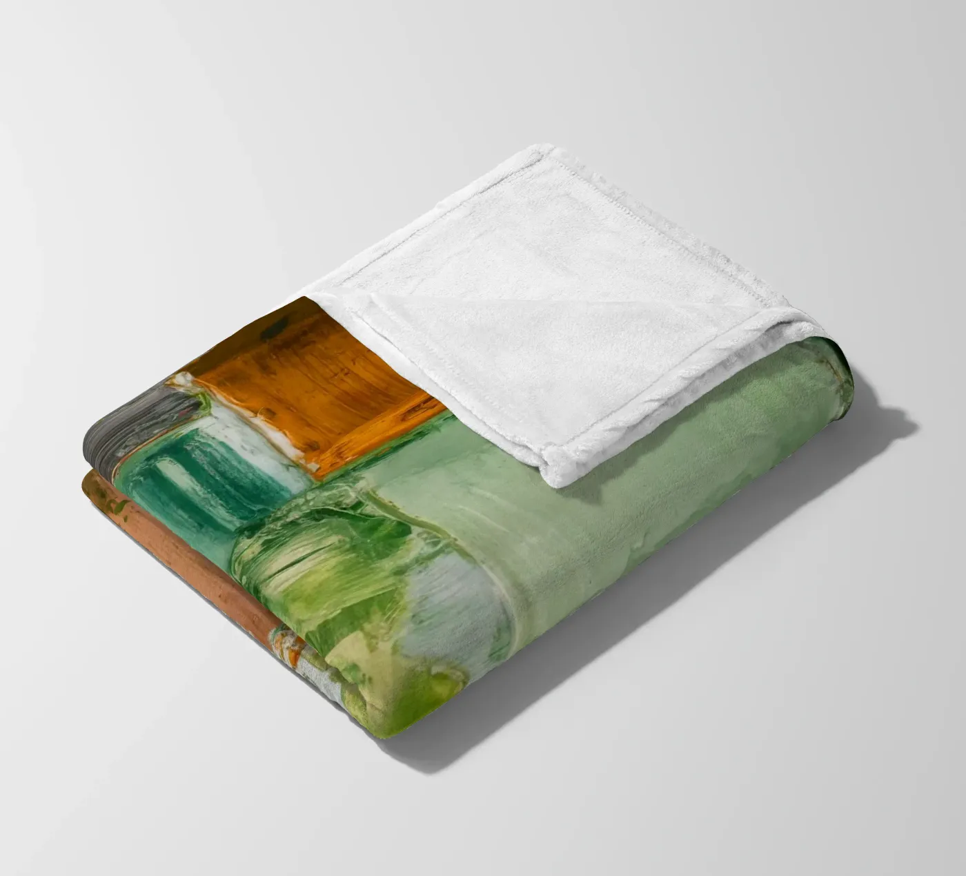 Calma patchwork verdeggiante coperta in pile da Dream Spectrum