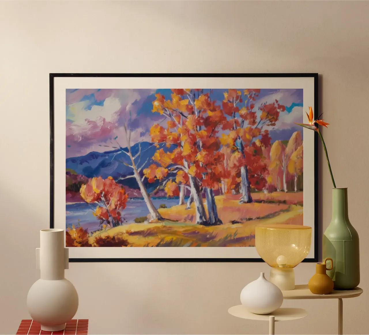 Otoño Abedul Blaze poster de Celestial Harmony