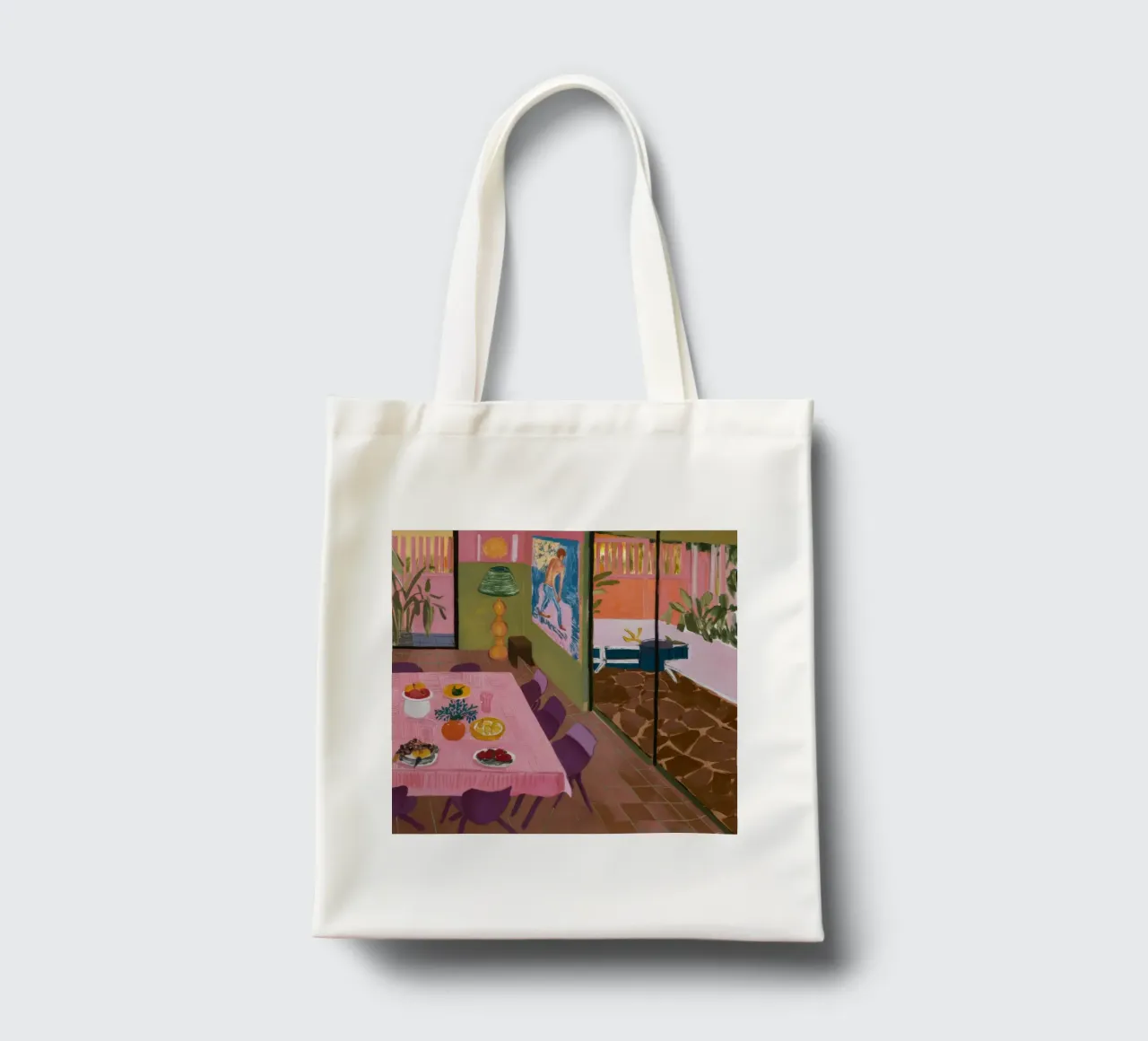 Muted Dining Vista tote bag by Opal Strokes