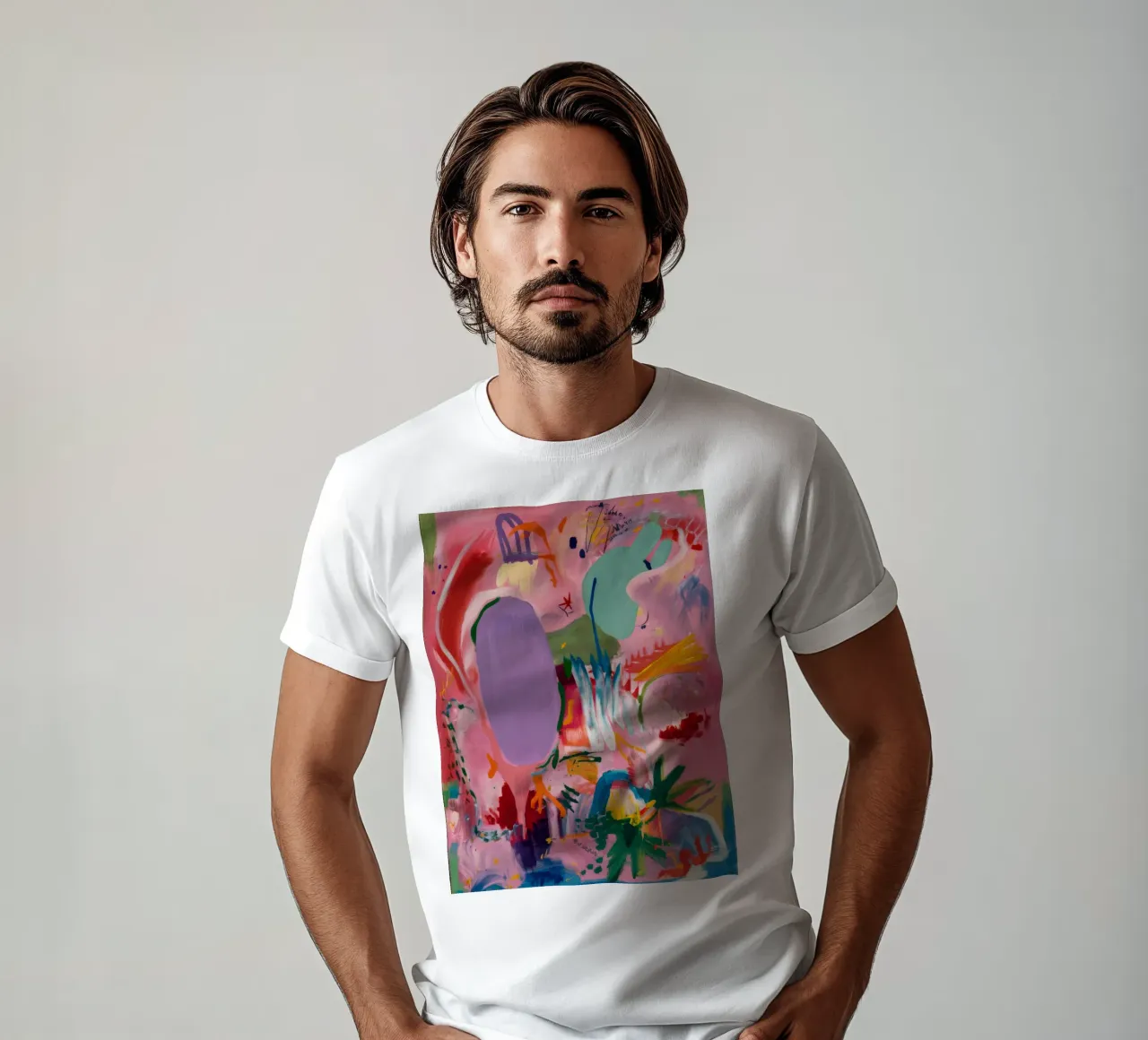 Vivid Abstract Flow t-shirt by Opal Strokes