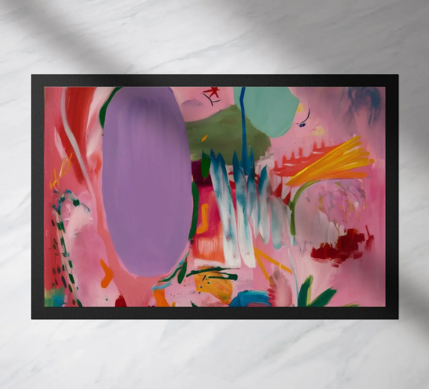 Vivid Abstract Flow doormat by Opal Strokes