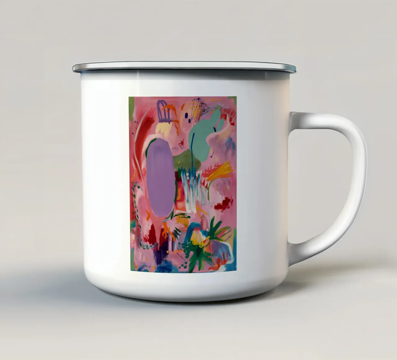 Flusso astratto vivace tazza in smalto da Opal Strokes