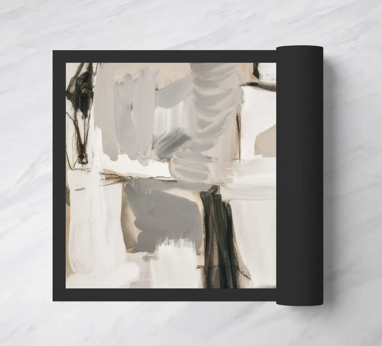 Structurele scheiding monochroom deurmat van Dream Spectrum