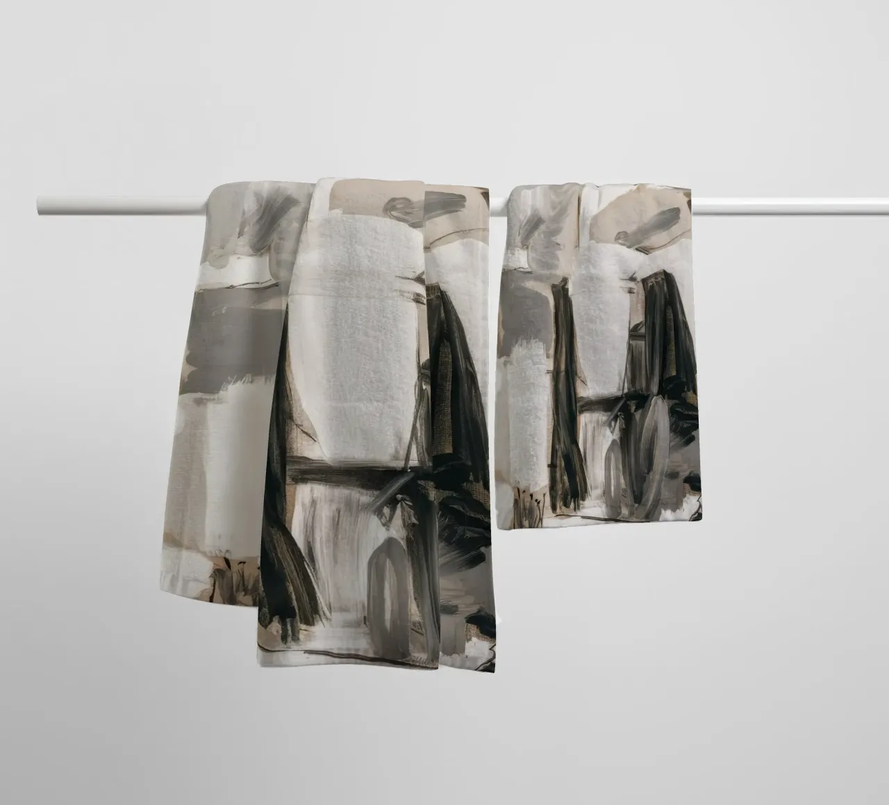 Monochrome Structural Divide towel by Dream Spectrum