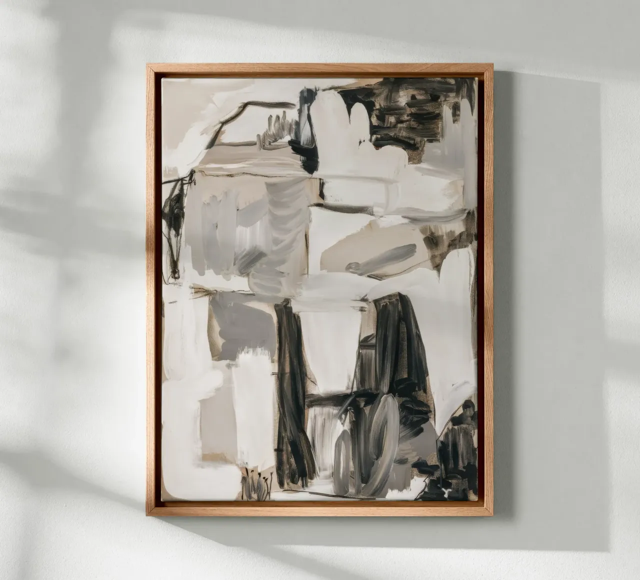 Monochrome Structural Divide canvas by Dream Spectrum
