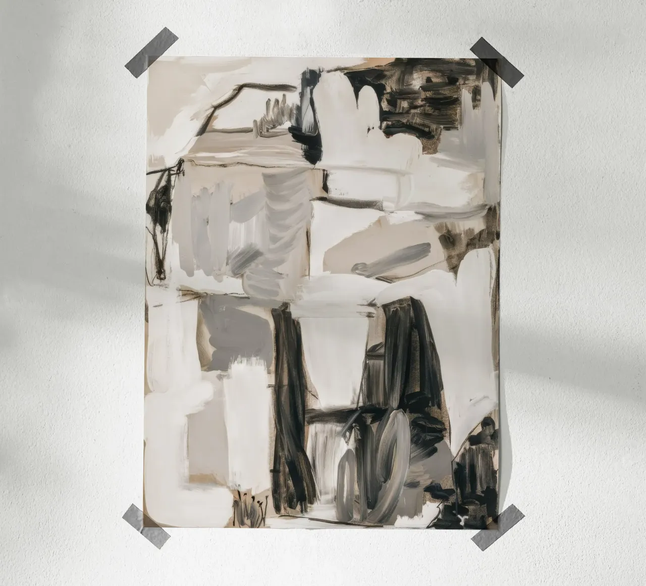 Structurele scheiding monochroom poster van Dream Spectrum