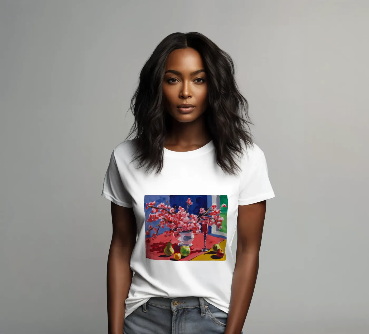 Contrasto Ruby Bloom t-shirt da donna da Celestial Harmony