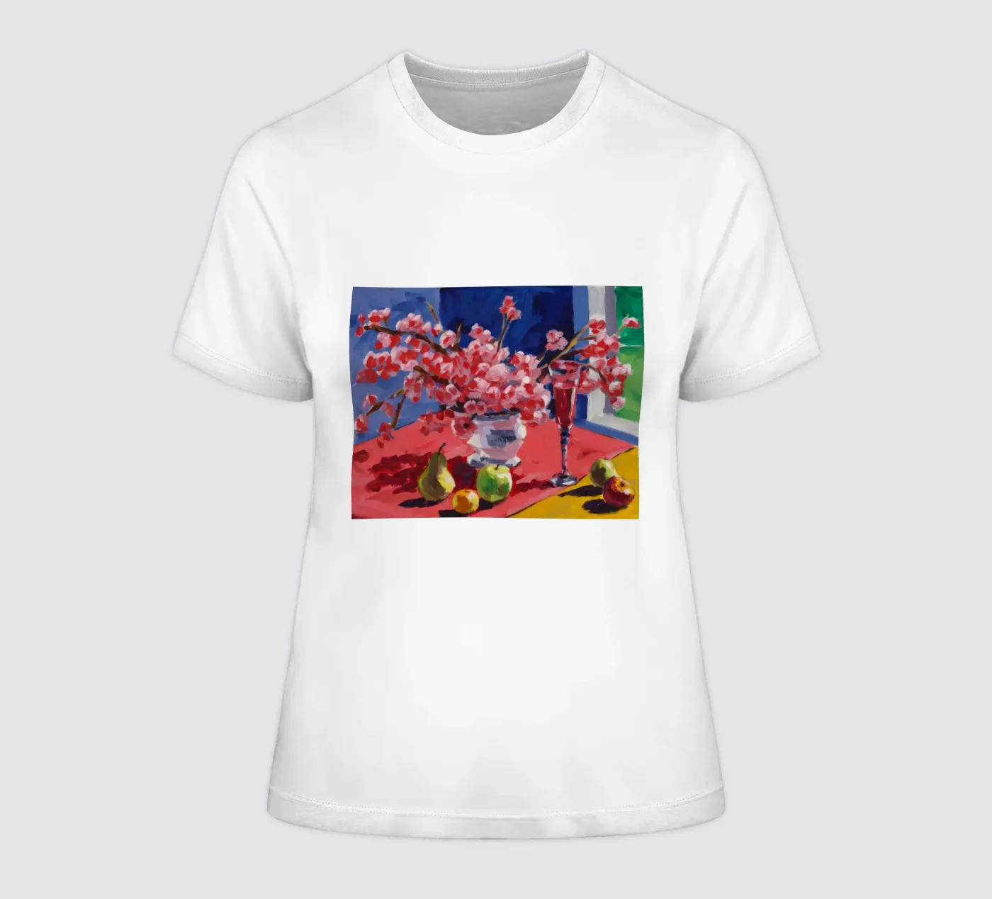 Contrasto Ruby Bloom t-shirt da donna da Celestial Harmony
