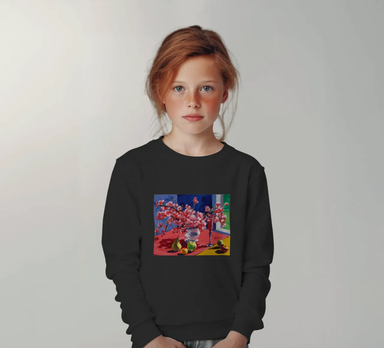 Ruby Bloom Contrast kinder sweatshirt van Celestial Harmony