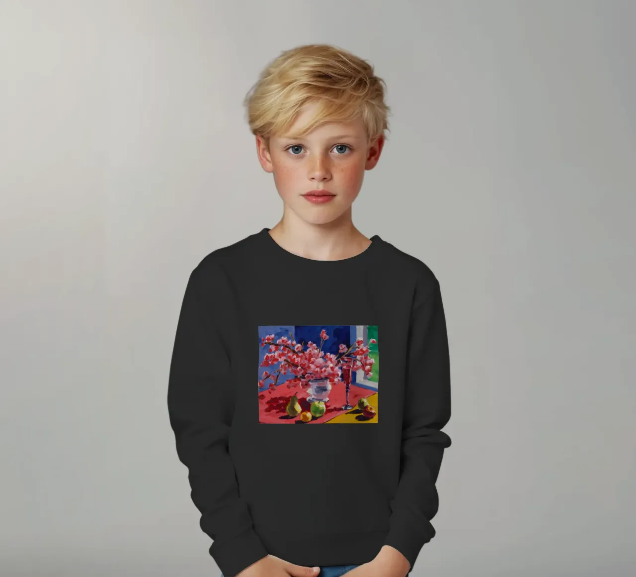 Ruby Bloom Contrast kinder sweatshirt van Celestial Harmony