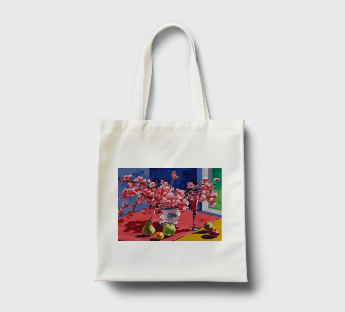Ruby Bloom Contrast tote bag by Celestial Harmony