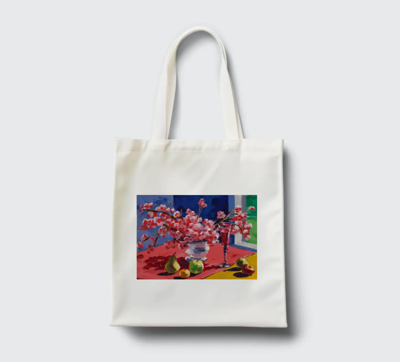 Ruby Bloom Contrast tote bag by Celestial Harmony